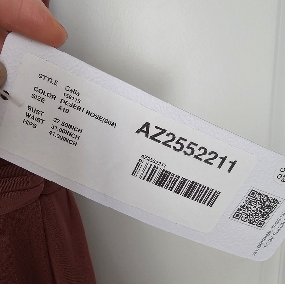 Azazie Desert Rose Calla Dress Bridesmaid Prom Graduation Dress - Picture 4 of 5